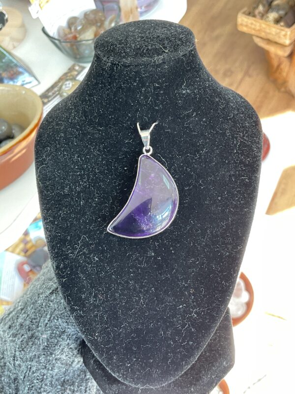 Amethyst Crescent Moon Pendant - Image 2
