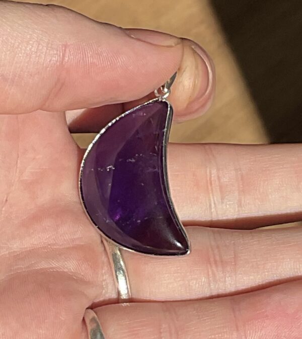 Amethyst Crescent Moon Pendant - Image 4