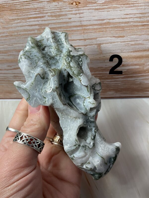 Moss Agate Dragon Head - Image 9