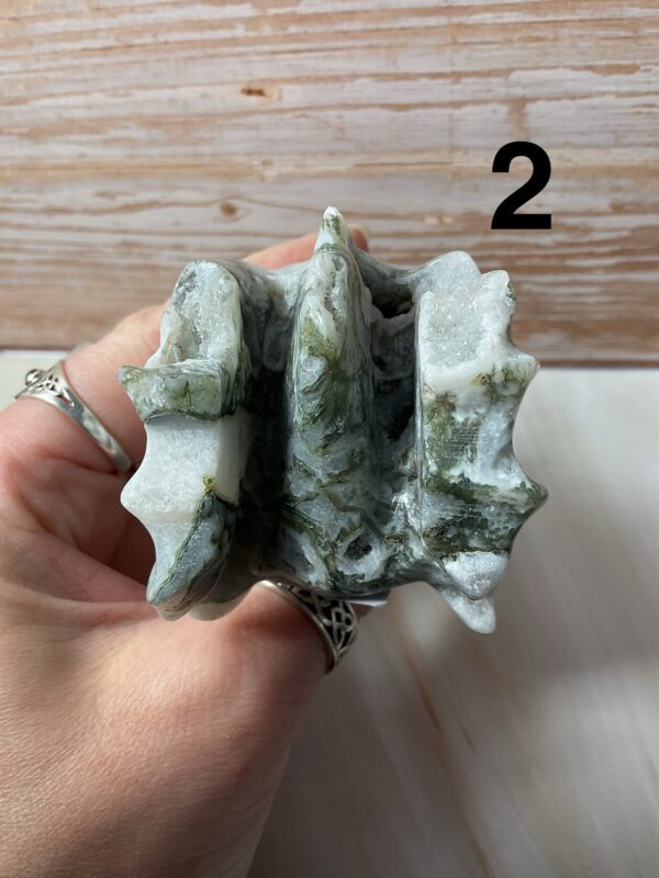 Moss Agate Dragon Head - Image 15
