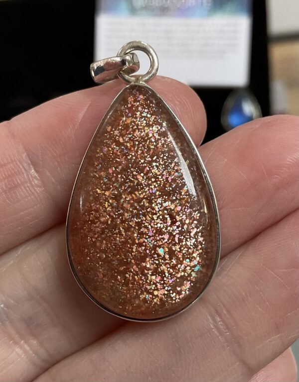Sterling Silver Sunstone Pendant