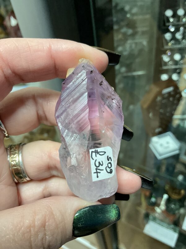 Natural Amethyst with Calcite Point - Image 4