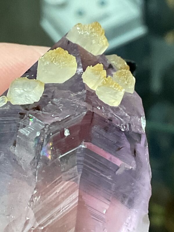 Natural Amethyst with Calcite Point - Image 5