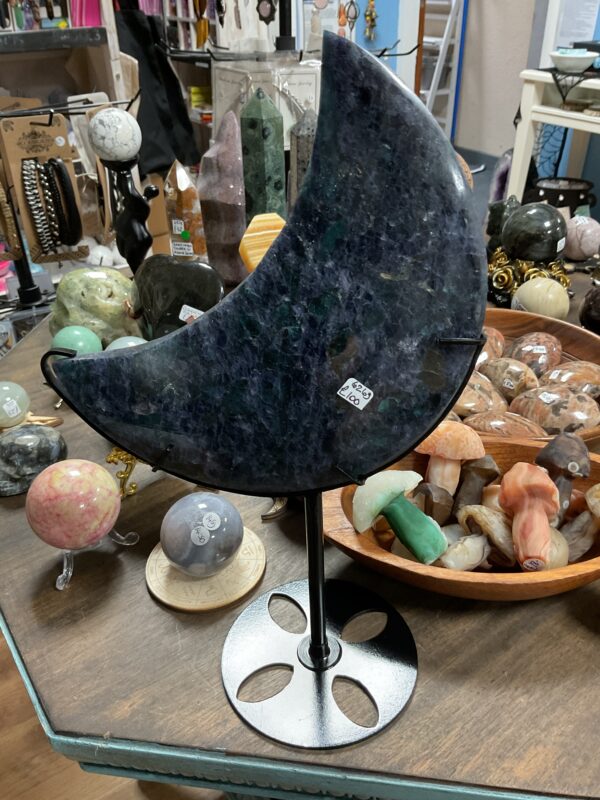 Iolite Crescent Moon on Stand - Image 3