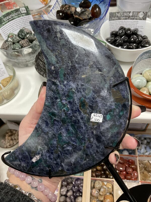 Iolite Crescent Moon on Stand - Image 5
