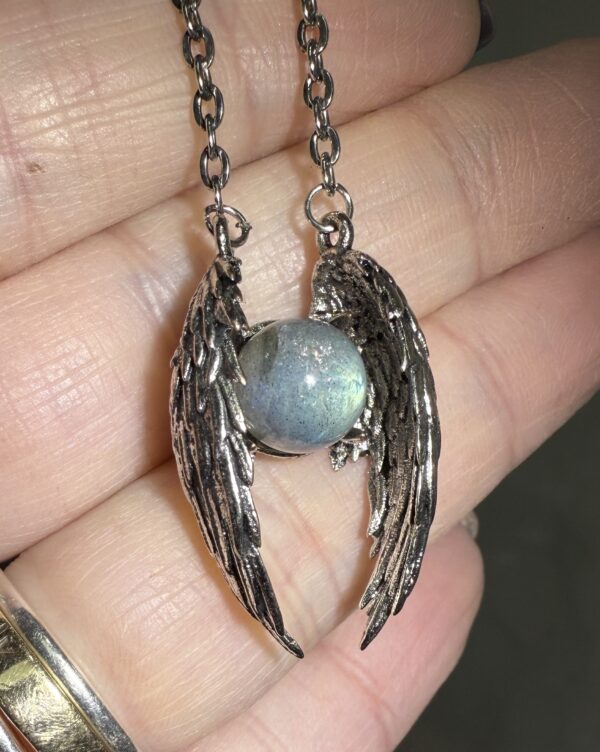 Labradorite Angel Wing Pendant - Image 3