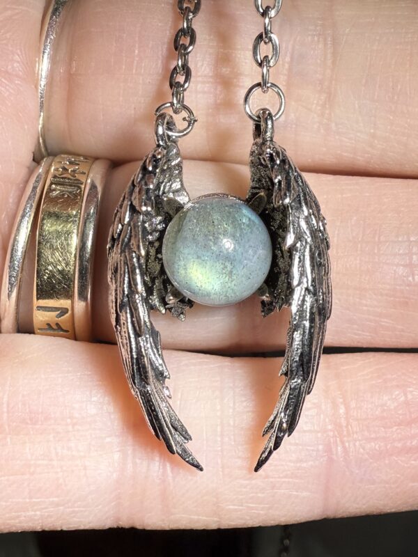 Labradorite Angel Wing Pendant