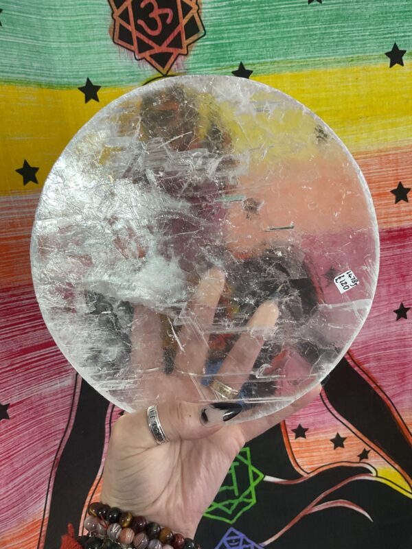 Large Selenite Round Plate - Image 4