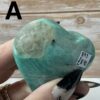 Amazonite with Smoky Quartz Palm Stone - Image 5