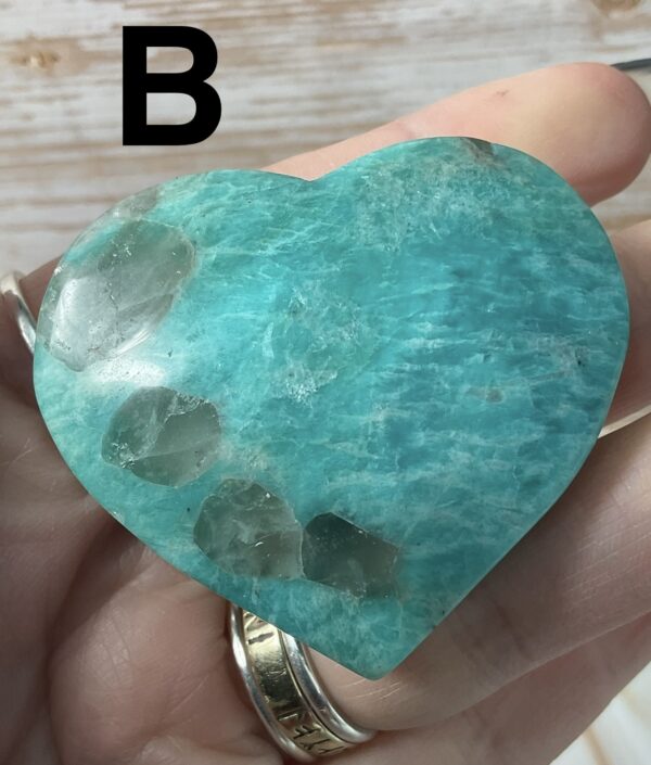 Amazonite with Smoky Quartz Palm Stone - Image 6