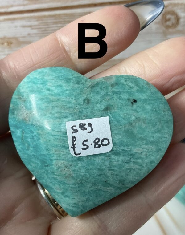 Amazonite with Smoky Quartz Palm Stone - Image 7