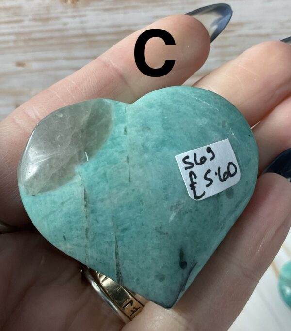 Amazonite with Smoky Quartz Palm Stone - Image 9