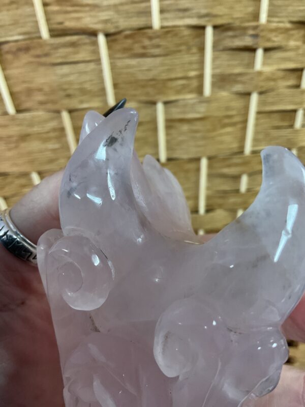 Rose Quartz Fancy Dragon Head - Image 5