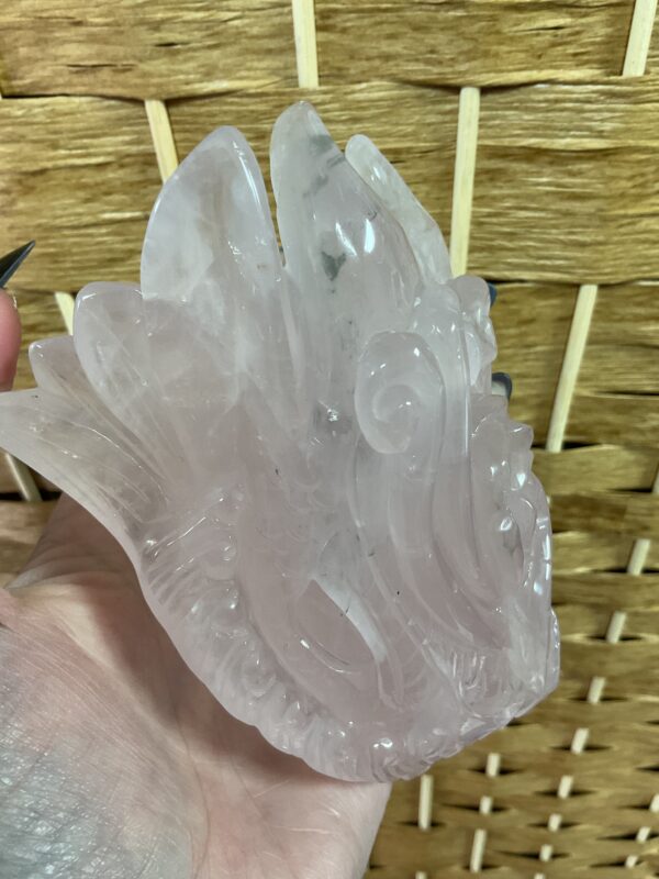Rose Quartz Fancy Dragon Head - Image 8