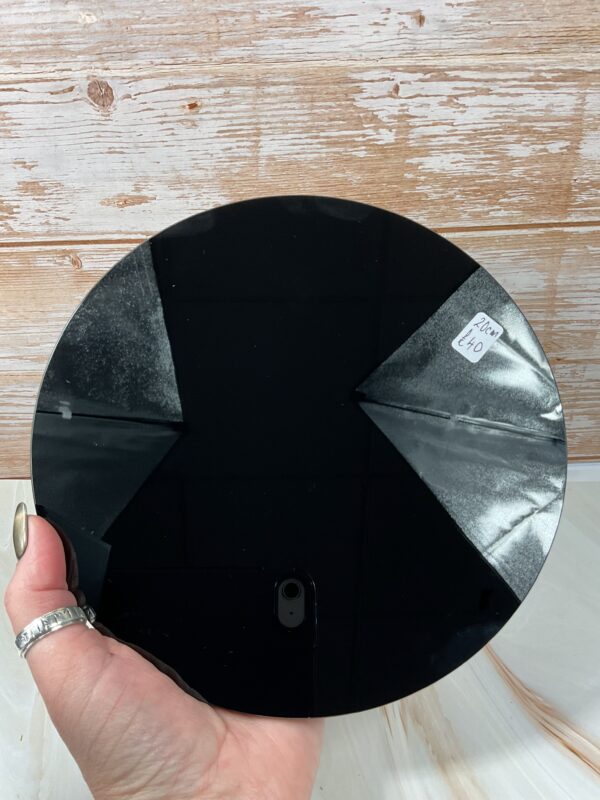 Black Obsidian Scrying Plate (10cm, 15cm & 20cm) - Image 4