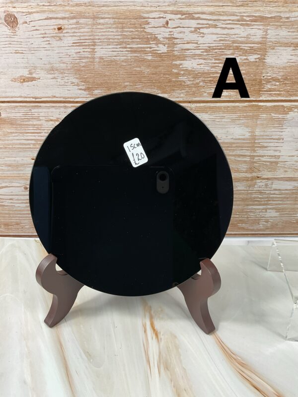 15cm Black Obsidian Scrying Plate- reduced price