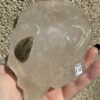Clear Quartz Alien Head with Labradorite Eyes Carving - Image 4