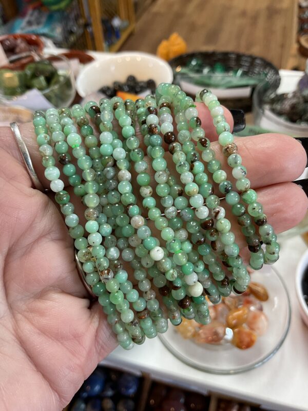 4mm Chrysoprase Bead Bracelet