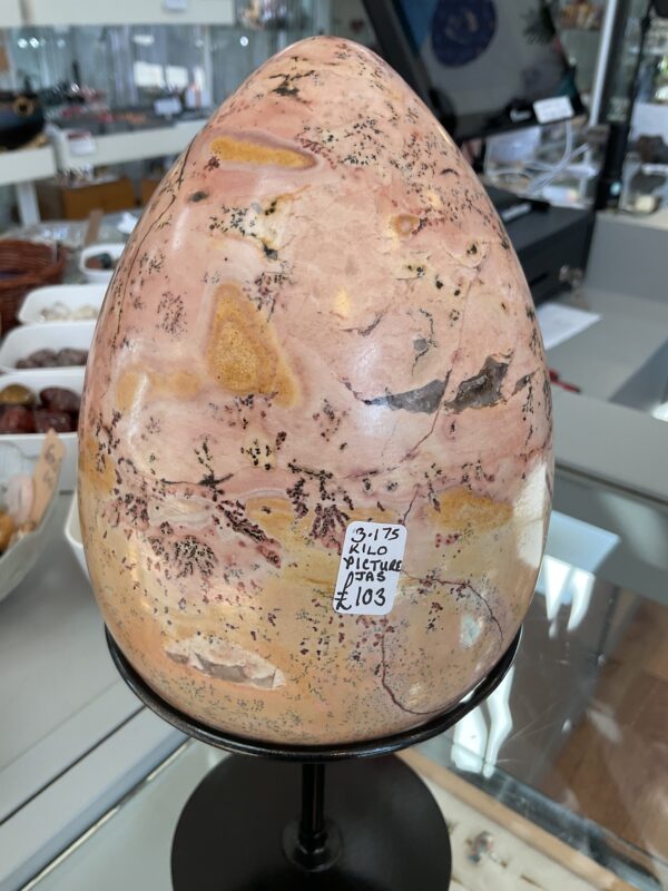 Large Picture Jasper Egg in Stand - Image 6