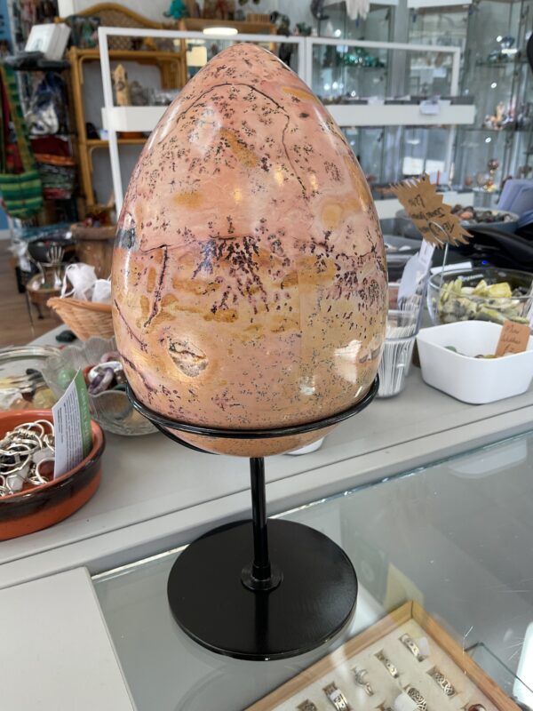 Large Picture Jasper Egg in Stand - Image 5
