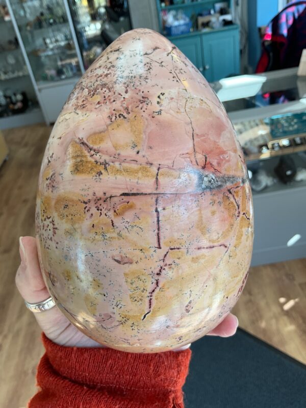 Large Picture Jasper Egg in Stand - Image 4