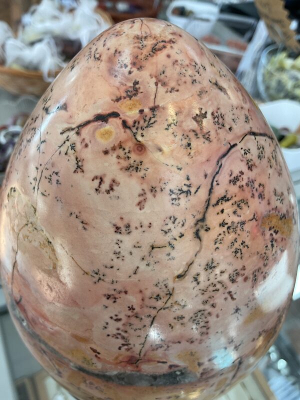 Large Picture Jasper Egg in Stand - Image 3