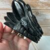 Silver Obsidian Fancy Dragon Head - Image 3