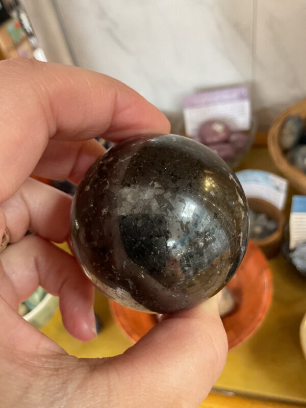 Willemite, Franklinite & Calcite Sphere - Image 7