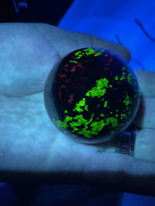 Willemite, Franklinite & Calcite Sphere - Image 6
