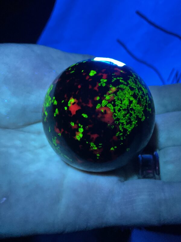 Willemite, Franklinite & Calcite Sphere - Image 8