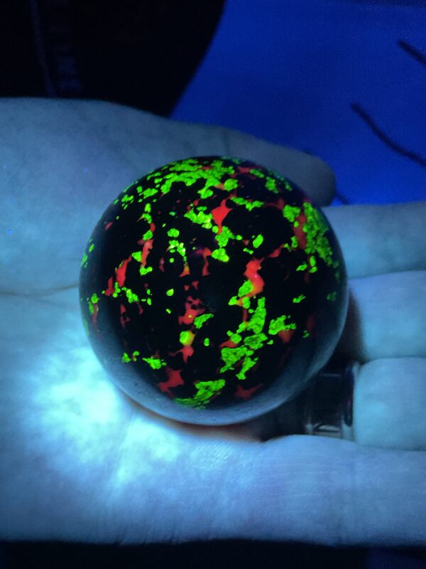 Willemite, Franklinite & Calcite Sphere