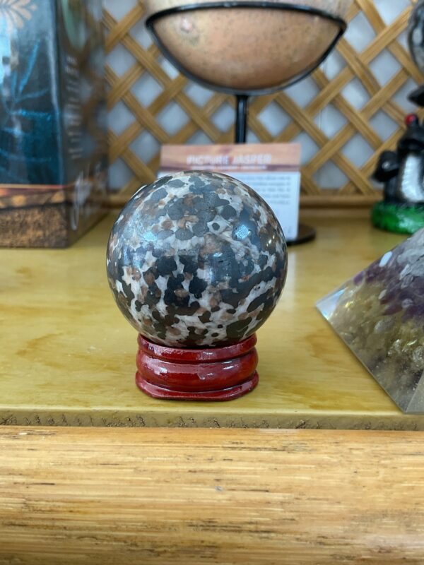 Willemite, Franklinite & Calcite Sphere - Image 2