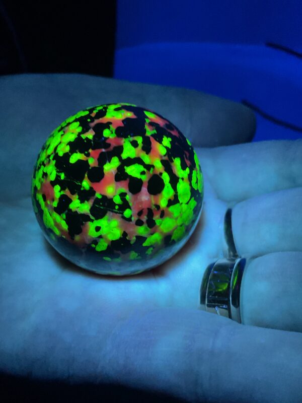 Willemite, Franklinite & Calcite Sphere