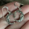 Sterling Silver Celtic Knot Moon Earrings - Image 3