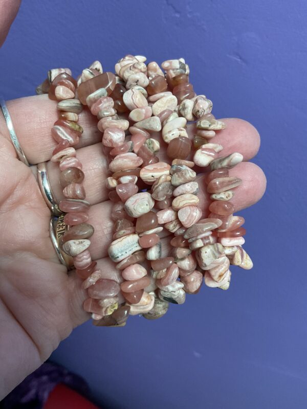 Rhodochrosite Chip Bracelet