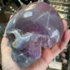 Amethyst and Agate Skull Carving - Image 4