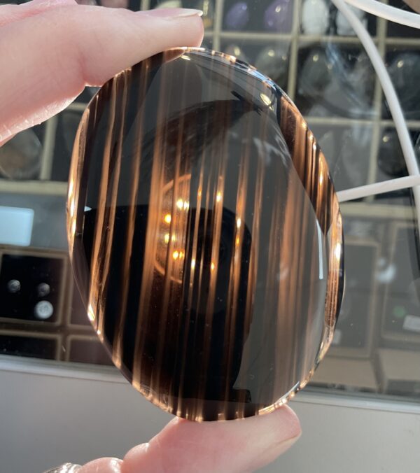 Midnight Lace Obsidian Palm Stone - Image 5