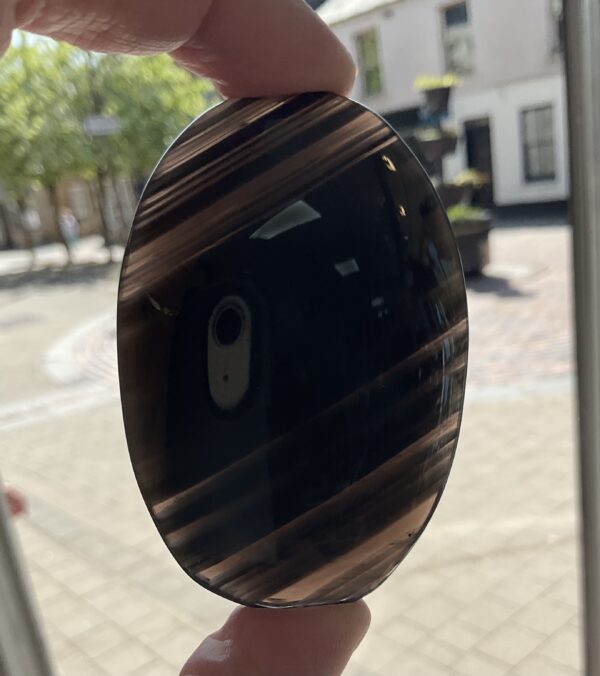 Midnight Lace Obsidian Palm Stone - Image 6