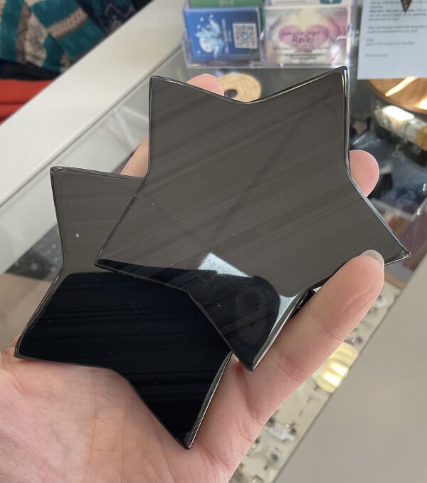 Midnight Lace Obsidian Star Carving - Image 2