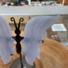 Blue Lace Agate Butterfly Wings on Stand - Image 6