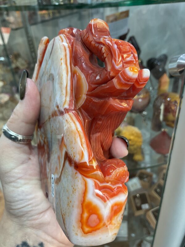 Carnelian Elephant Carving - Image 9