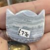 Blue Lace Agate Cat Head Carving - Image 6