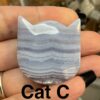 Blue Lace Agate Cat Head Carving - Image 8