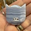 Blue Lace Agate Cat Head Carving - Image 9