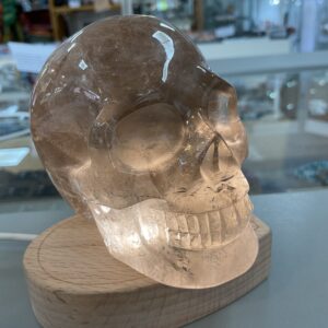 Smoky Quartz Skull Carving