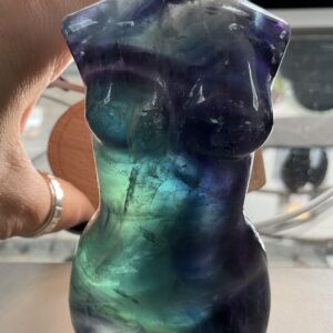 Rainbow Fluorite Goddess Carving
