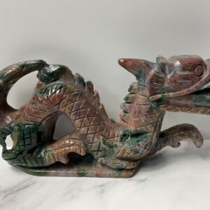 Ocean Jasper Dragon Carving
