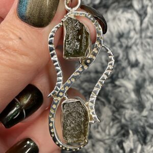 Moldavite Sterling Silver Pendant