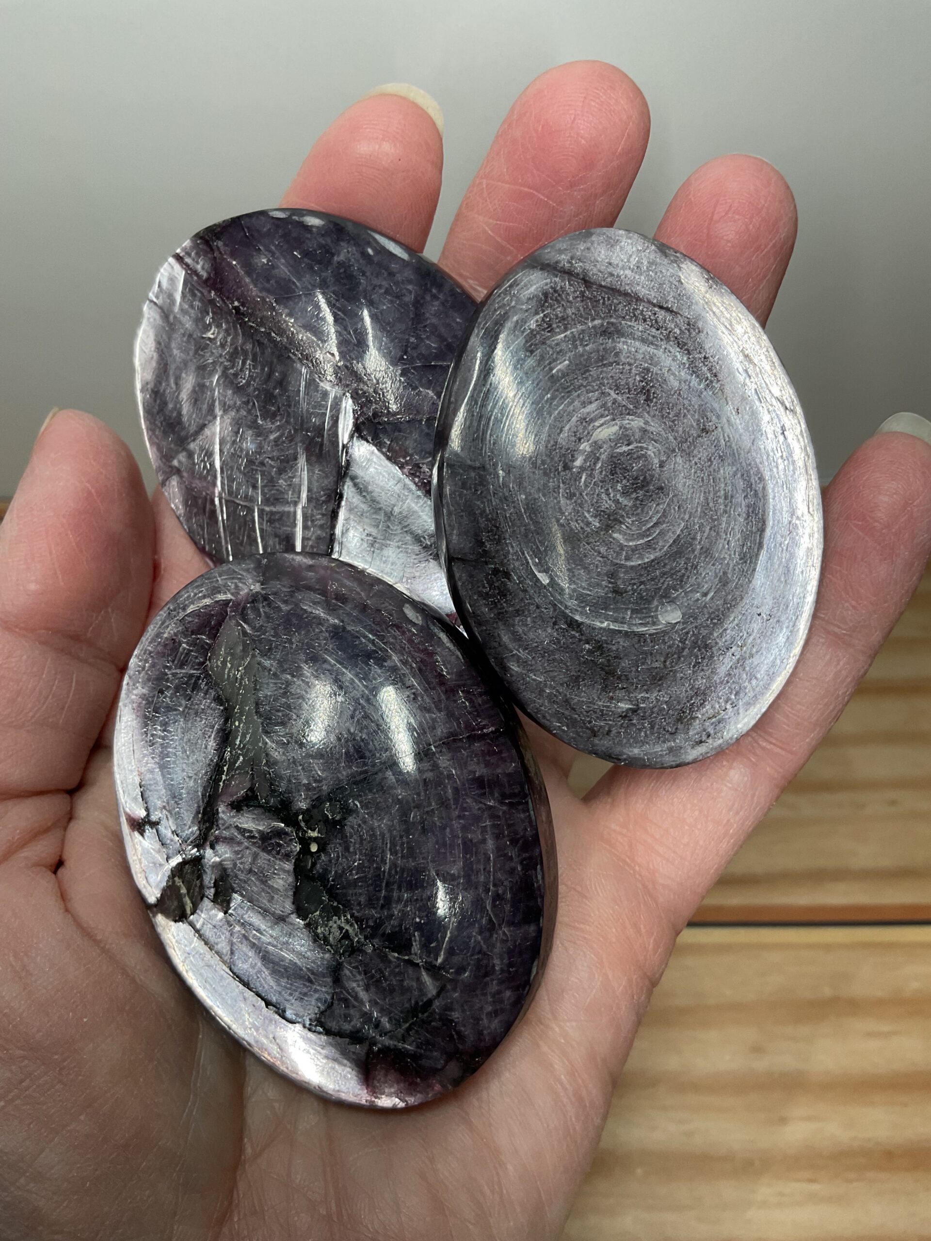 Purple Mica (Gemmy Lepidolite) Palm Stone