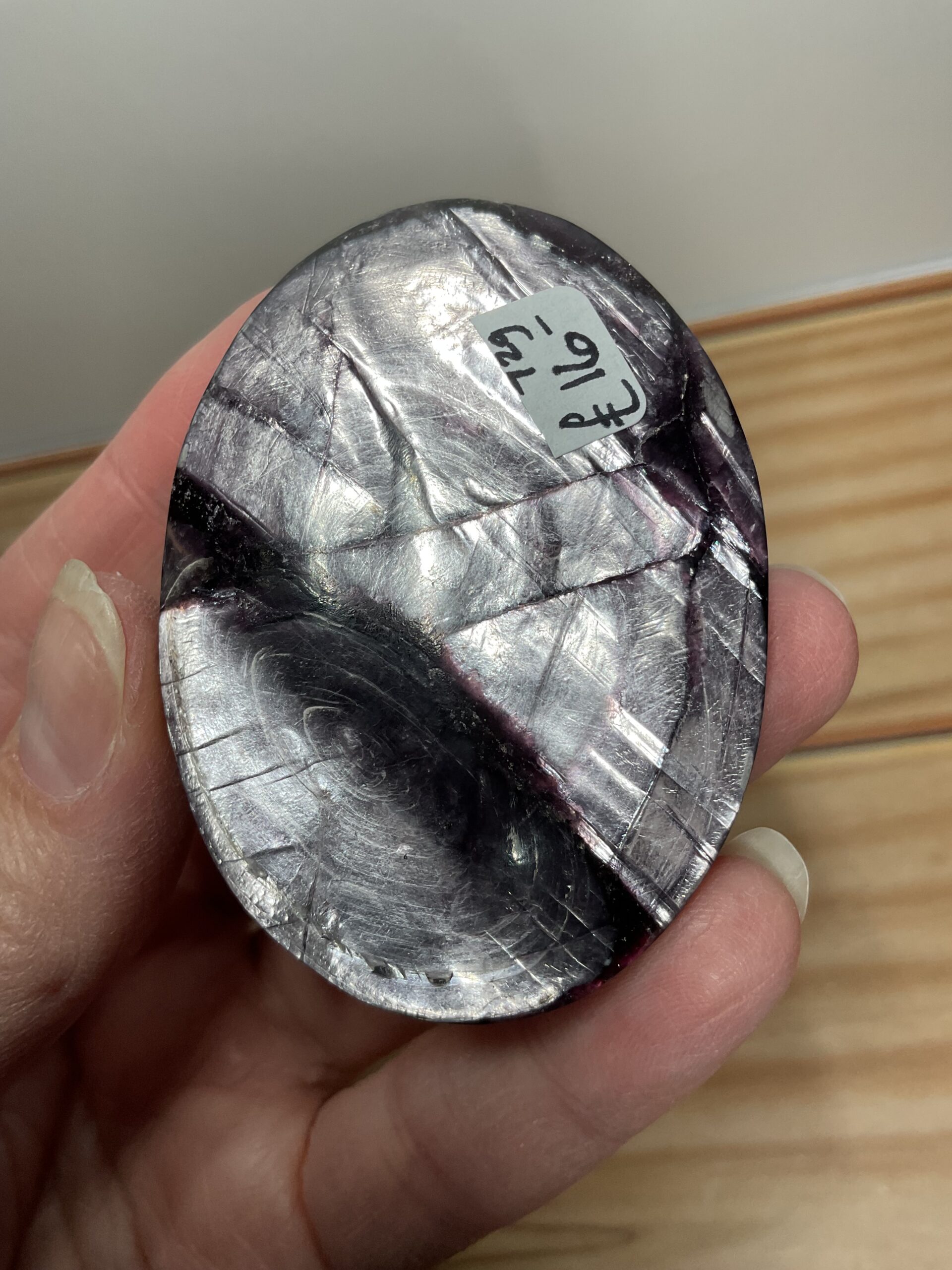 Purple Mica (Gemmy Lepidolite) Palm Stone - Image 7